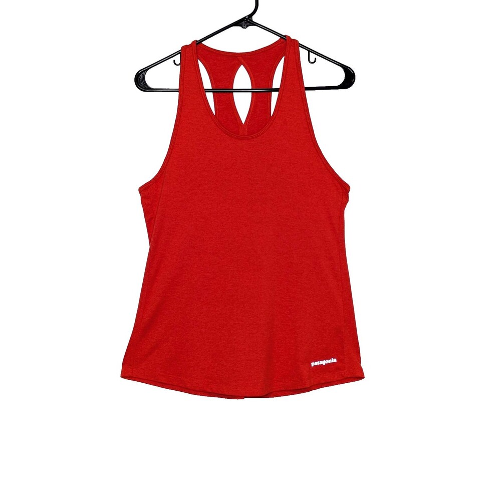 Patagonia Womens Medium Red Seabrook Run Tank Top Yoga Gym Athleisure Running